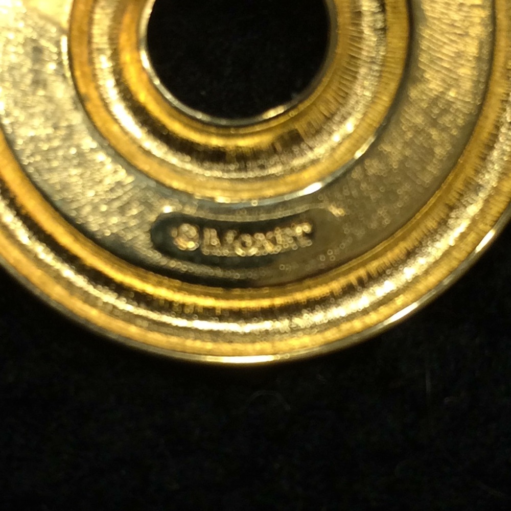 Vintage Monet Gold and Silver Tone Earrings - Picture 3 of 3